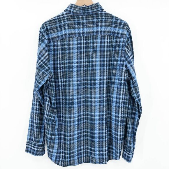 Tasso Elba Men's Blue Plaid Button Down Shirt Size L - Picture 2 of 4